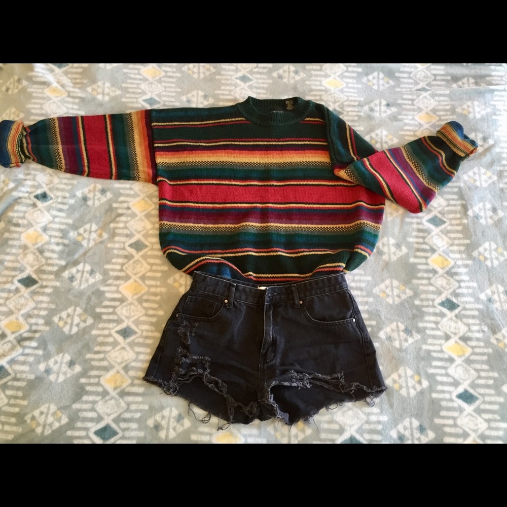 Vintage cable knit oversized sweater